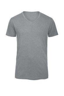 T-Shirt B&C Heren V-neck Triblend - TM057 - TZ